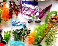Small to Large Aquarium Plastic Plants New/Used Mixed Lots