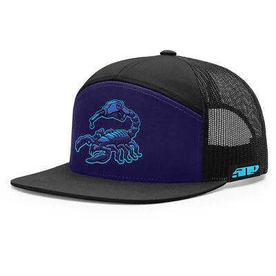 509 Non-Ethanol 7 Panel Snapback Hat Flat Visor Mesh Back Casual Snocross Cap