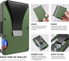 Men's RFID Blocking Slim Money Clip Wallet Card ID Holder Thin Minimalist Gift