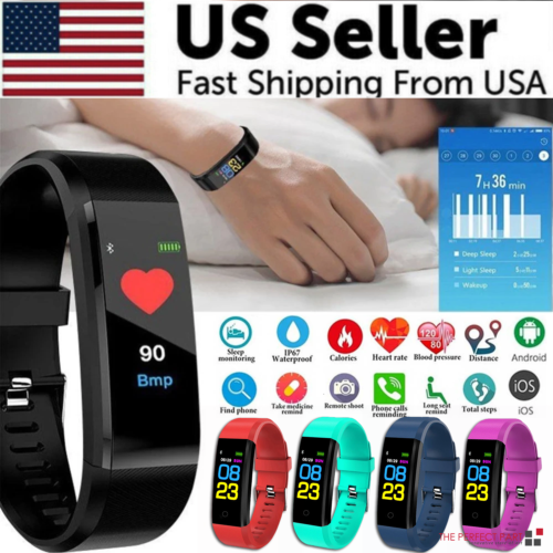 Fitness Smart Watch Activity Tracker Heart Rate For Women Men Oxygen BP Monitor - Picture 1 of 29
