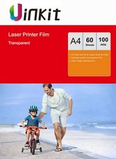 A4 OHP Film Overhead Projector Film for Laser Printer 210X297 Uinkit - 60 Sheets