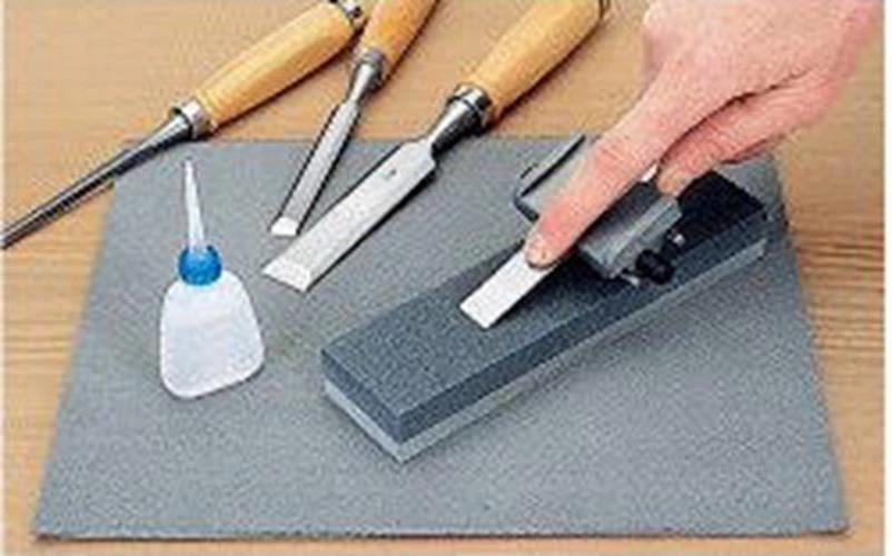 Honing Guide Oil Stone Tool Sharpener Oilstone Hone Knife Blade Sharpening Kit