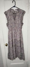 BB Dakota by Steve Madden Floral Maxi Dress Sleeveless Chiffon Size Medium