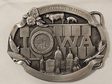 NEW SISKIYOU 1986 LIMITED EDITION IOWA FARMING COMMEMORATIVE BELT BUCKLE