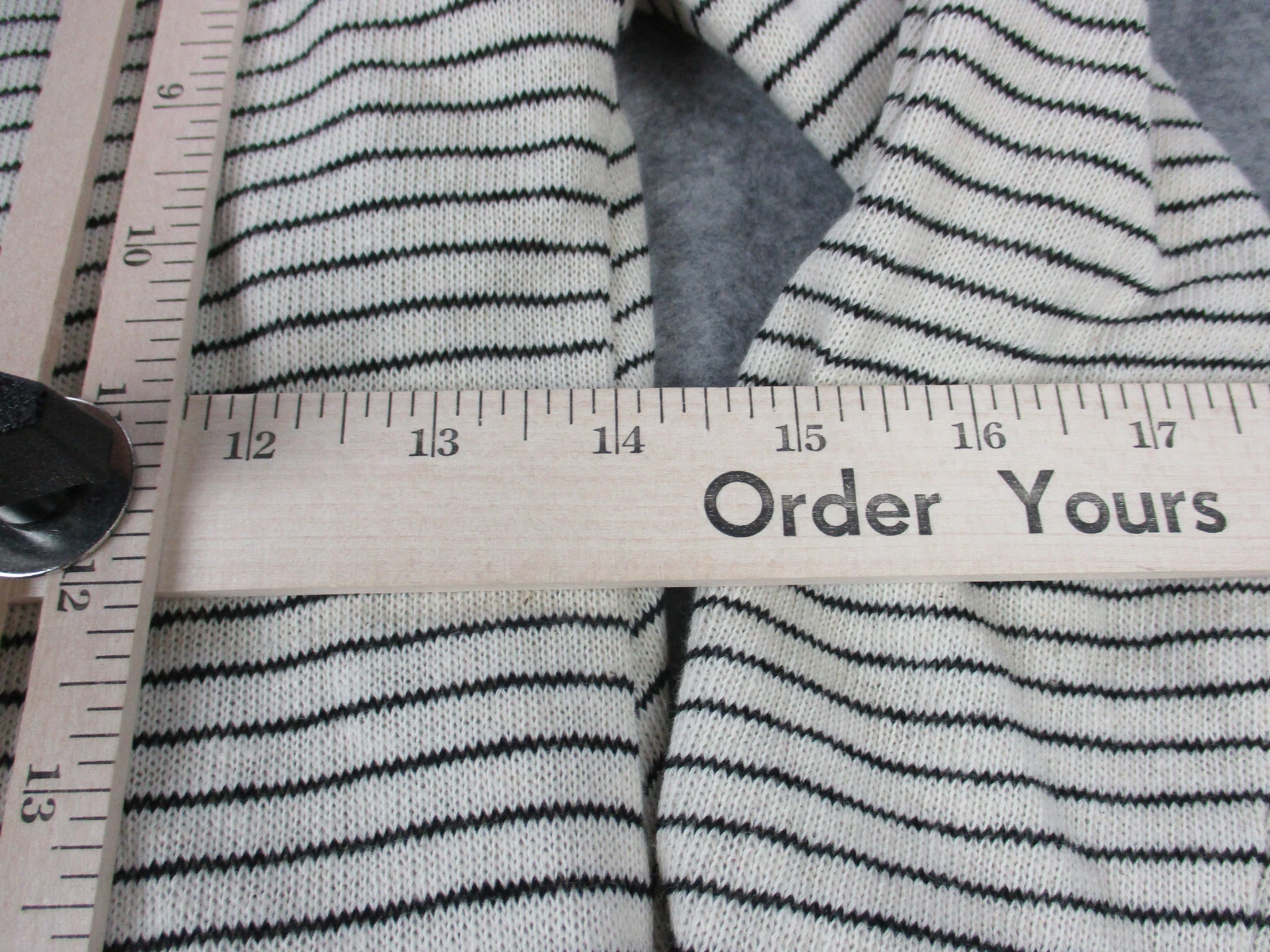 OFF WHITE NUOVO Maglione Cardigan Sabato Domenica Donna Small Off Bianco Nero Open