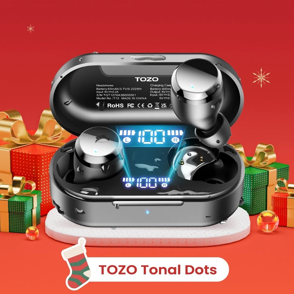  TOZO Tonal Dots (T12) Wireless Earbuds Bluetooth 5.3