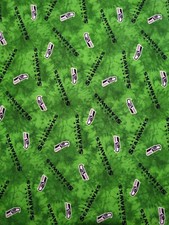 SEATTLE SEAHAWKS CANVAS FABRIC SCRAP REMNANT PIECE 18.5" X 4FT WAVY 2017