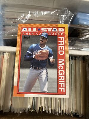 1990 Topps #385 Fred McGriff Toronto Blue Jays Baseball Card Vtg Home Runs Al