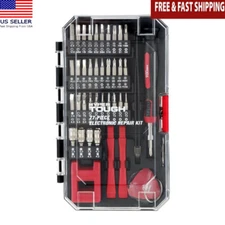 77 Piece Precision Tool Kit Magnetic Screwdriver CR-V Bits Compact Case New