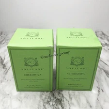 2X AQUIESSE * CHERIMOYA * LUXURY SCENTED SOY WAX CANDLE 6.5 OZ New In Box