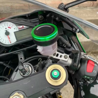 For Kawasaki ZX6R ZX-6R Front Brake Fluid Reservoir Cover Brake