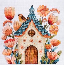 Flower House Counted Cross Stitch Kit on Canvas A Perfect Gift