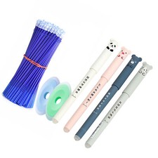 Erasable Gel Pens 0.5mm Blue Ink Pens with Replacement Refills and Erasers Gift