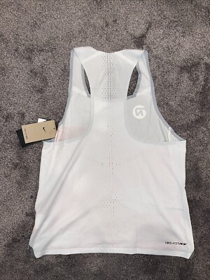 Nike ADV AeroSwift NN Track Singlet Tank Mens Sz Medium White