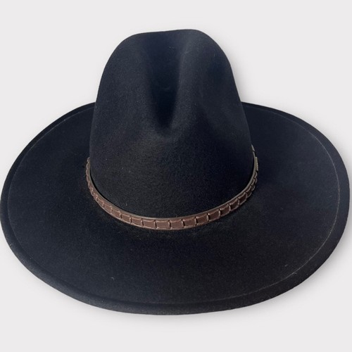 Stetson Crushable Wool Cowboy Hat Men’s Medium Black Water Repellant Western eBay