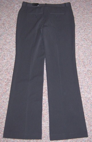 EXPRESS Editor Dark Gray Flare Leg Low Rise Straight Thru Hip Dress Pants Size 4 - Picture 4 of 5