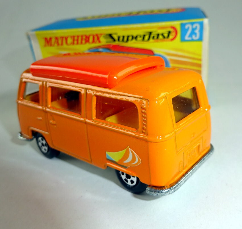 Matchbox Superfast No. 23 VW Camper orange with rare ORANGE