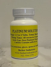 Platinum Plating Solution Rhodium Substitute, Industrial Grade, 4oz