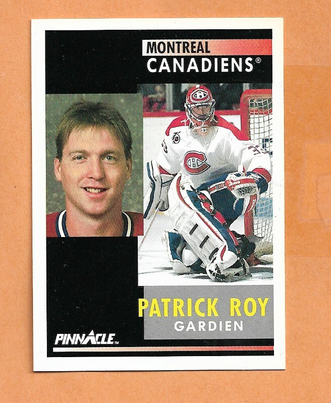 PATRICK ROY PINNACLE FRENCH 1991-1992  CARD # 175