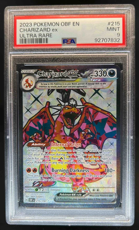 Pokémon SV Obsidian Flames 2023 OBF EN Charizard ex #215/197 PSA 9