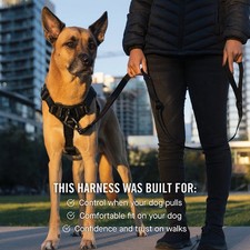 Canada Pooch COMPLETE CONTROL Dog Harness Antitirage NO PULL Black - SIZE: SMALL