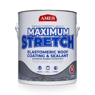 RESEARCH LABORATORIES MSS1 Maximum Stretch Roof Coating, 1 Gallon, White
