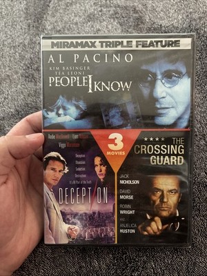 People I Know, Deception, And The Crossing Guard 3 Pack DVD Miramax Triple Feat.