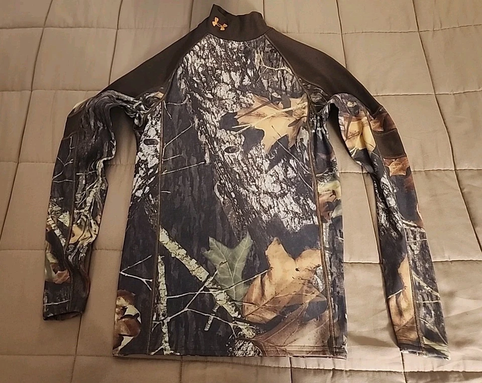 Set of Mens Under Armour Coldgear Realtree AP Camo Shirt+Leggings Small Hunting - Image 3 of 4