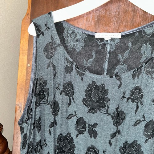 Vintage 2 piece Spencer Alexis Dusty Blue Lace Velvet Dress top Size 16 - Picture 12 of 16
