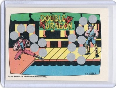 1989 Topps Nintendo #4 Double Dragon Scratch Off Card