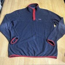 Patagonia Men's Lightweight Synchilla Snap-T Fleece Pullover Hiking Navy Size M