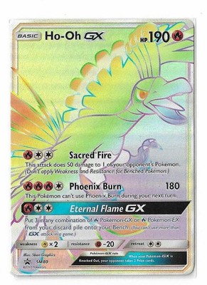 Pokmon TCG Ho-Oh GX SM80 Black Star Promo Sun & Moon Full Art FA SM NM |  eBay