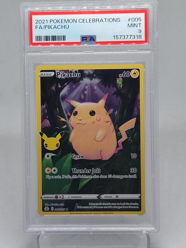 Pokemon TCG 2021 Celebrations Pikachu #5 PSA 9