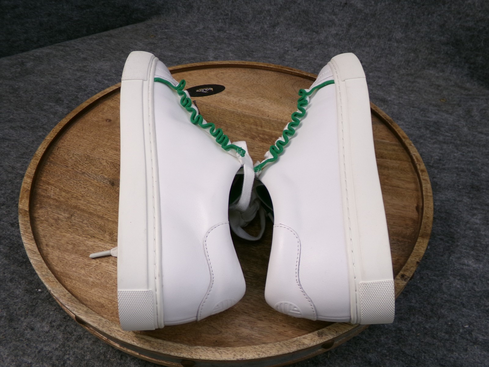 Tory Burch Sport Ruffle Sneakers Women's Size 10 M White Green Leather Shoes thumbnail 6