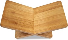 Wood Book Stand Reading W/ Handles Large Wooden Book Holder Display Open