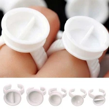 Ink Ring Holder Disposable Pigment Tattoo L/M/S 100pcs Cup Glue Permanent Makeup