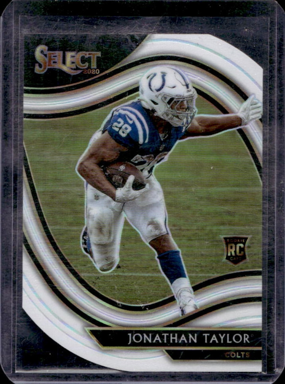2020 Select Jonathan Taylor RC White Prizm Die Cut Field Level #353 Colts