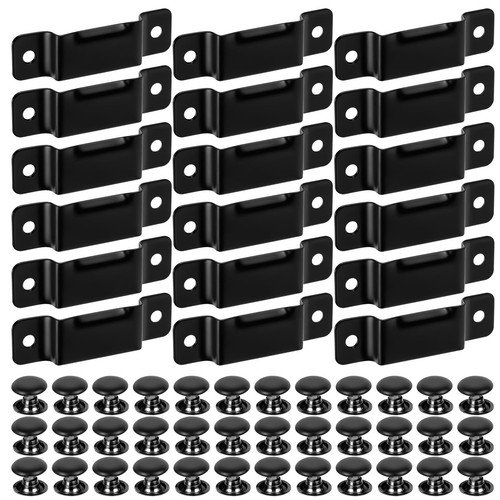 12 Pcs Tape Measure Holder Clips - Metal Belt Clip With Rivets For Tool Organization