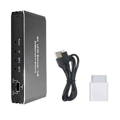 1 PC 8K 60Hz 1 In 2 Out HDMI Splitter Selector Accessories For PS5 XBOX