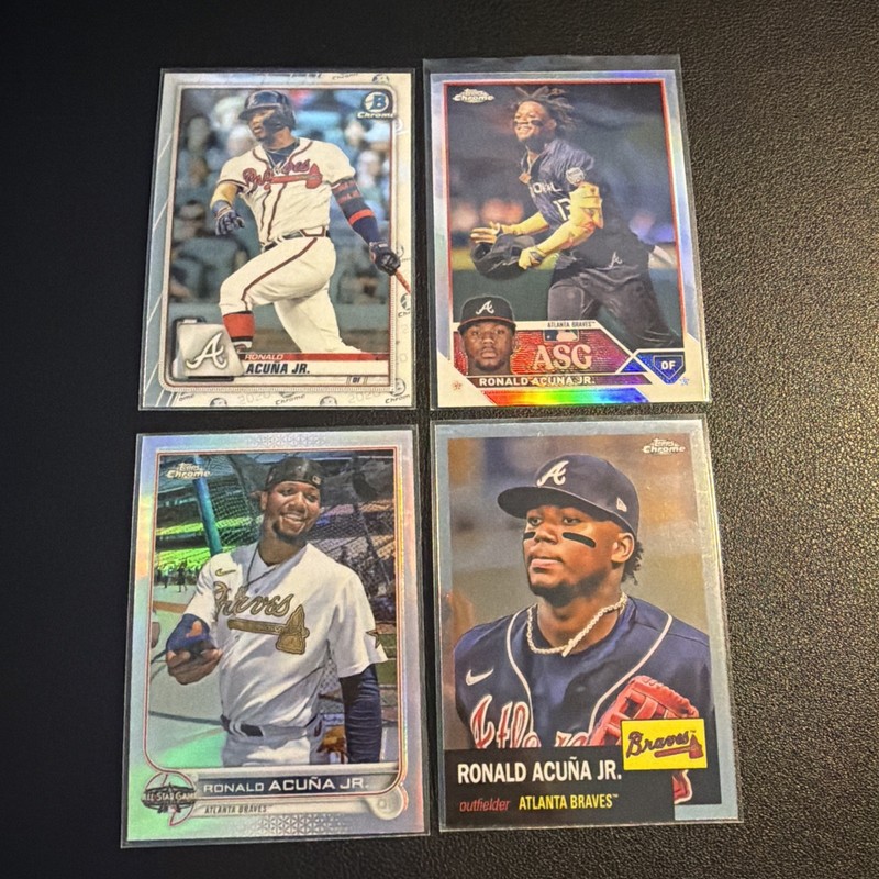 ronald acuna jr Chrome Lot (4) No Dupes