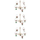  3 Count Party Decorations Charms for Jewelry Making Christmas Glass Tags