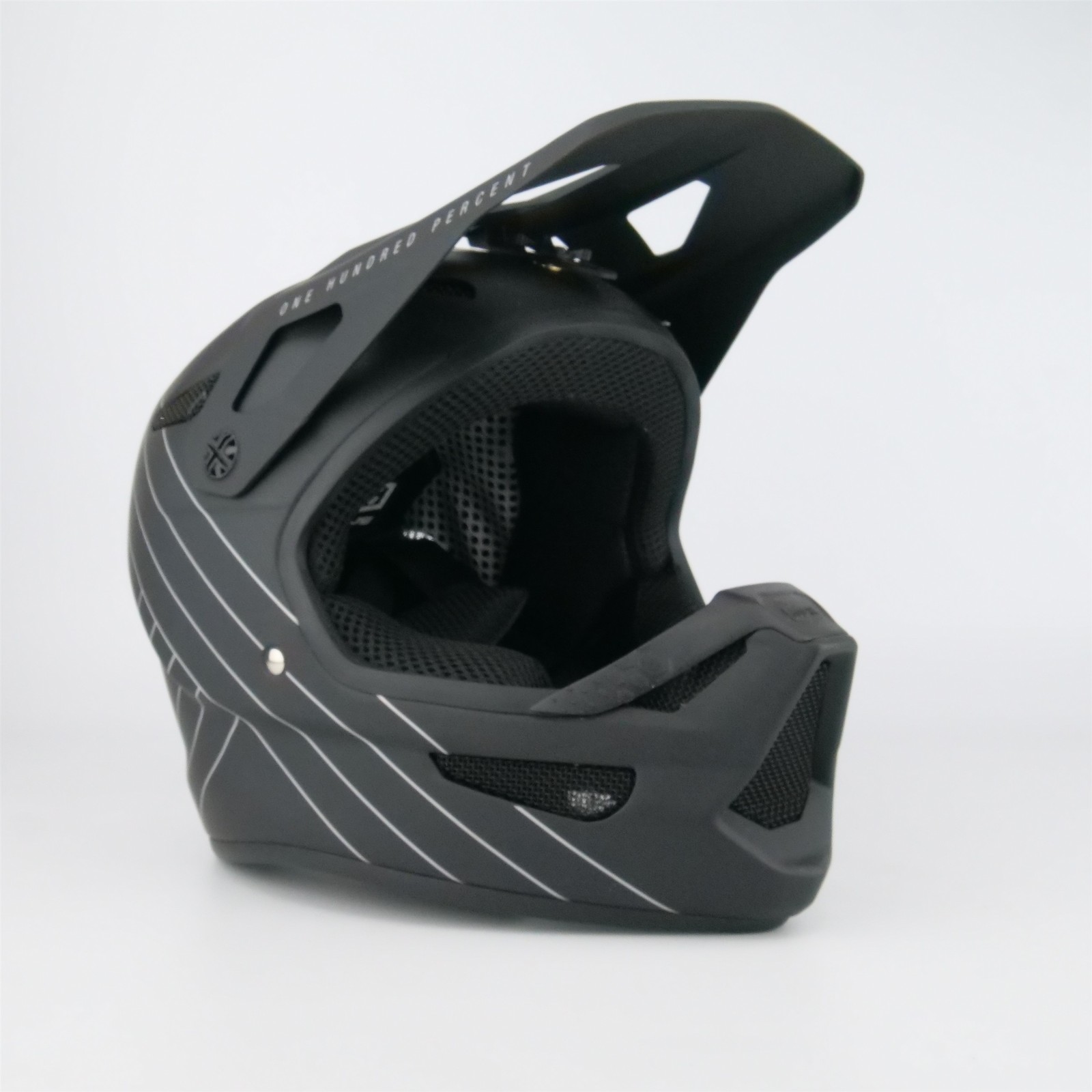 100% Status Helmet Youth S 47-48cm Full Face Black MTB Enduro Bike 
