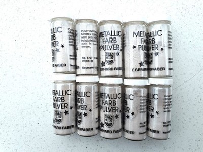Metallic Farb-Pulver perlmutt von Eberhard Faber 10 x 3g für Lack & Fimo - Neu -