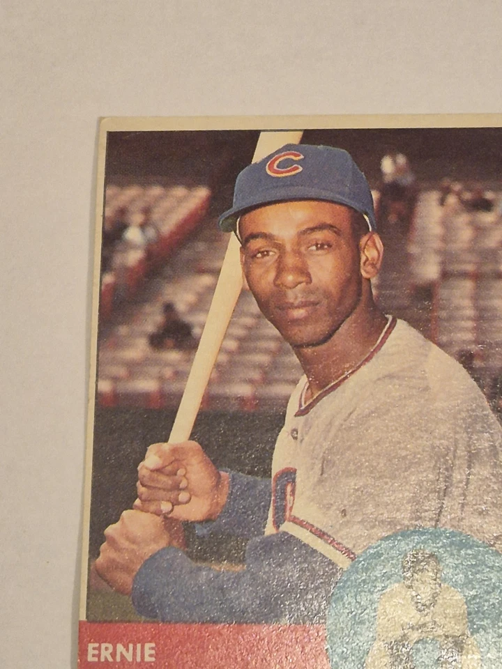 1963 Topps Baseball #380 Ernie Banks Vintage Foto 4 de 4