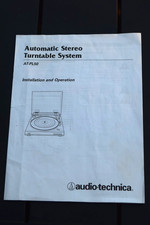 Audio Technica Automatic Turntable Model AT-PL50 Installation Operation Manual
