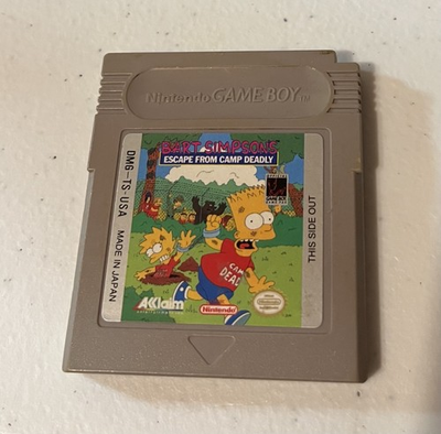 #ad Bart Simpson#x27;s Escape From Camp Deadly Nintendo Game Boy Tested Game Only $17.00