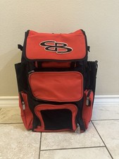 Boombah Superpack Baseball Bat Pack Bag Softball Equipment Backpack Red Black