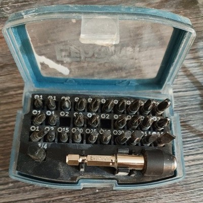 Erbauer Schraubendreher Bit Satz 32-tlg. 1/4'' Sechskantschaft gemischt Schlagsatz mit Halter