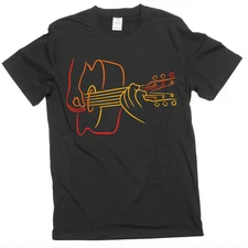 Men's Guitarist T-shirt Guitar Player Music 3D creative tee shirt
