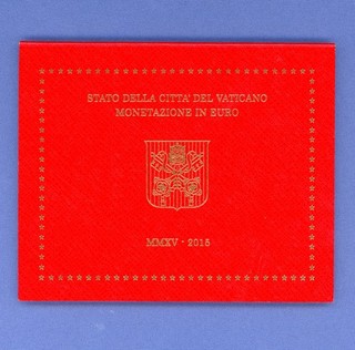 Vatikan Kursmünzensatz 2015 im Klappfolder